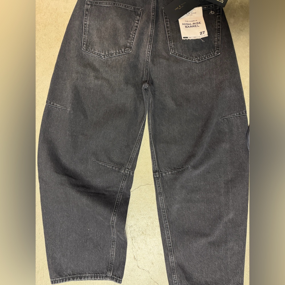 Rag & Bone Charcoal Denim Jeans - Picture 10 of 12